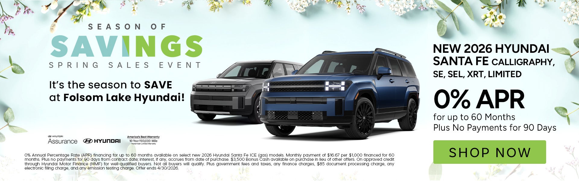 0% APR for up to 60 Months Plus No Payments for 90 Days