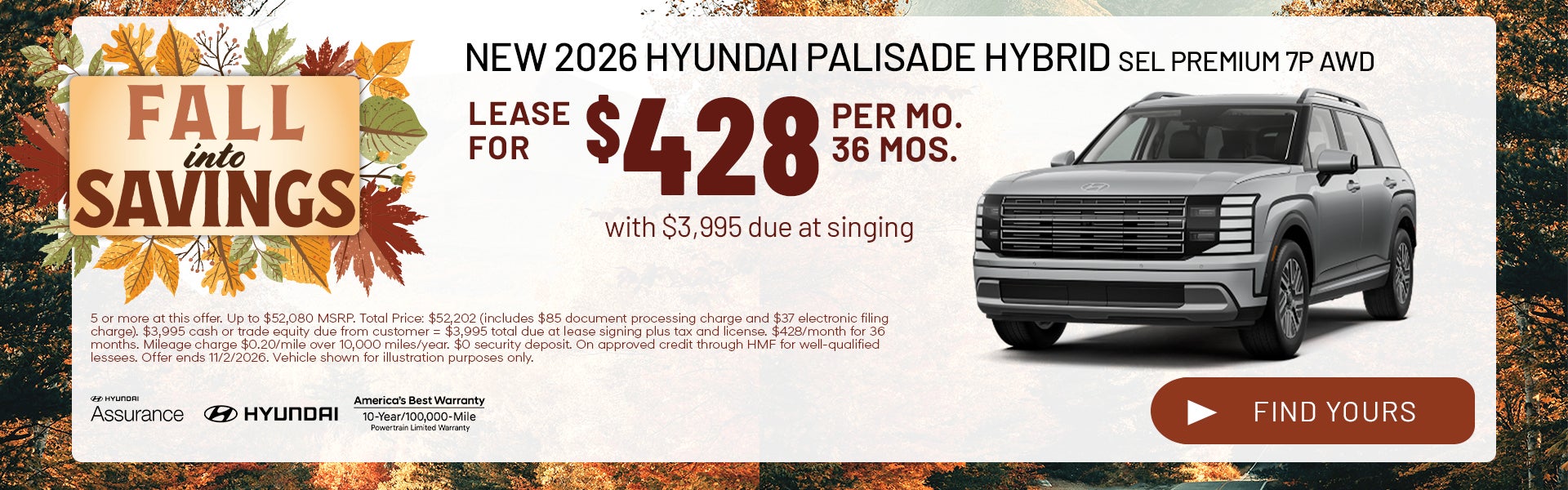 Lease for $428/month for 36 months
