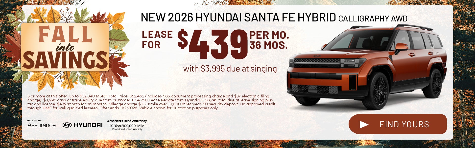 Lease for $439 per month for 36 months