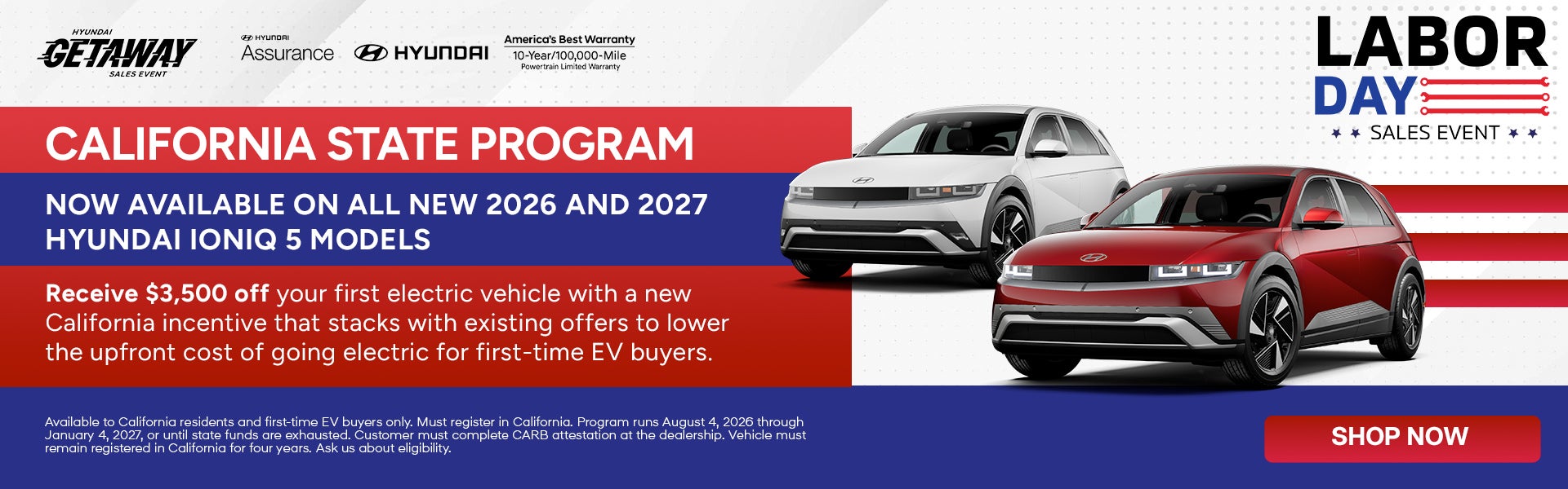 CALIFORNIA STATE PROGRAM - NOW AVAILABLE ON ALL NEW 2026