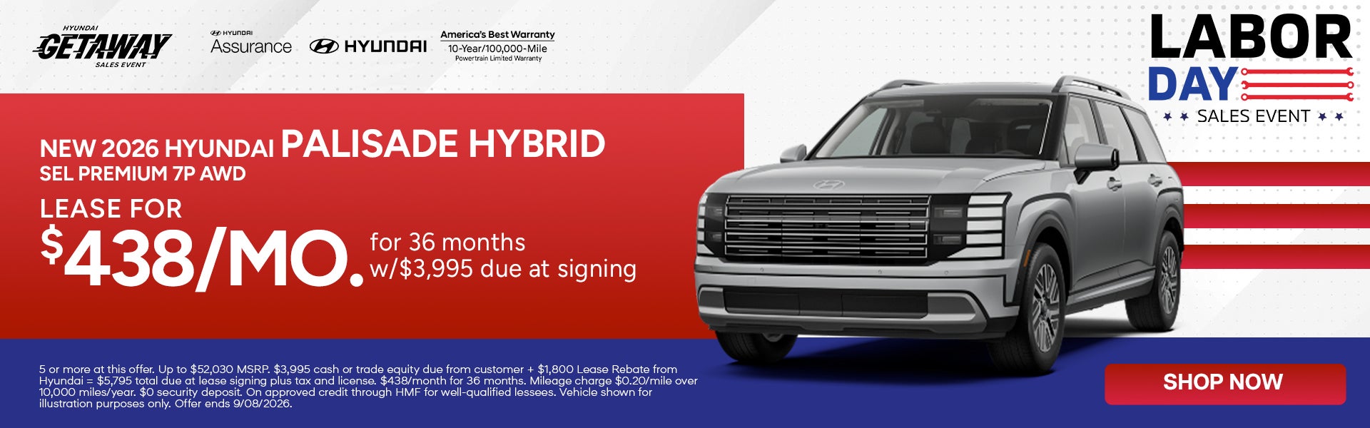 Lease for $438/month for 36 months $3,995 due at signing