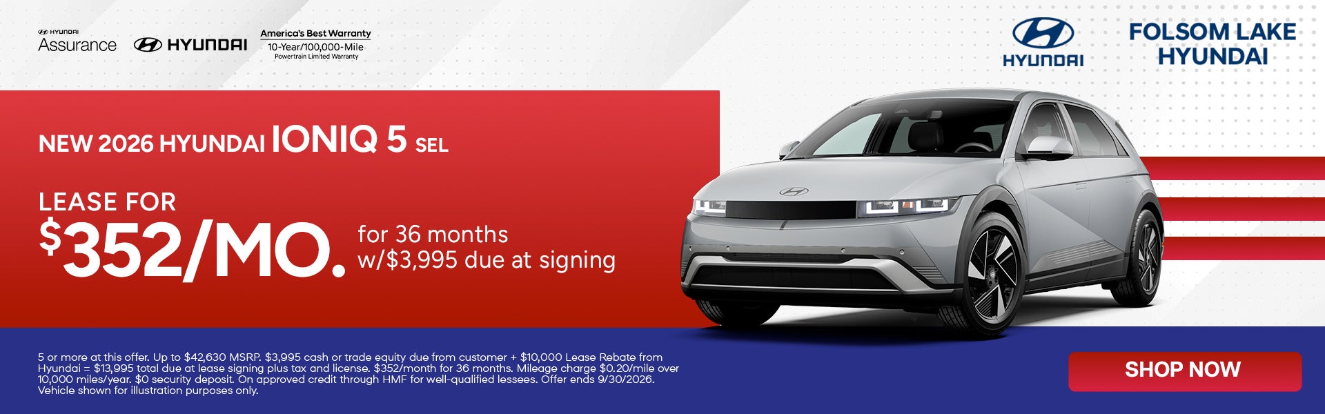 Lease for $352/month for 36 months $3,995 due at signing