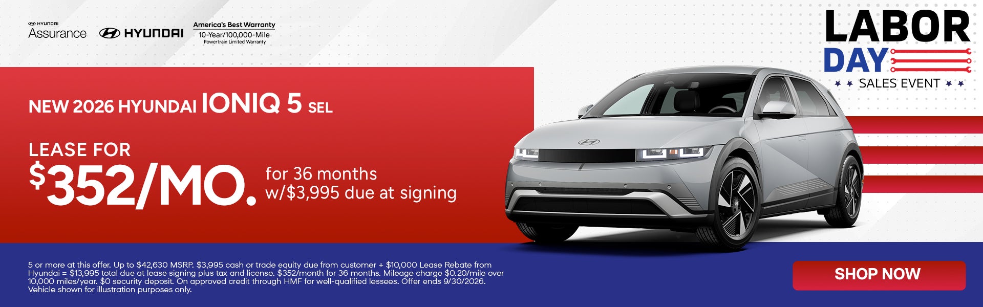 Lease for $352/month for 36 months $3,995 due at signing
