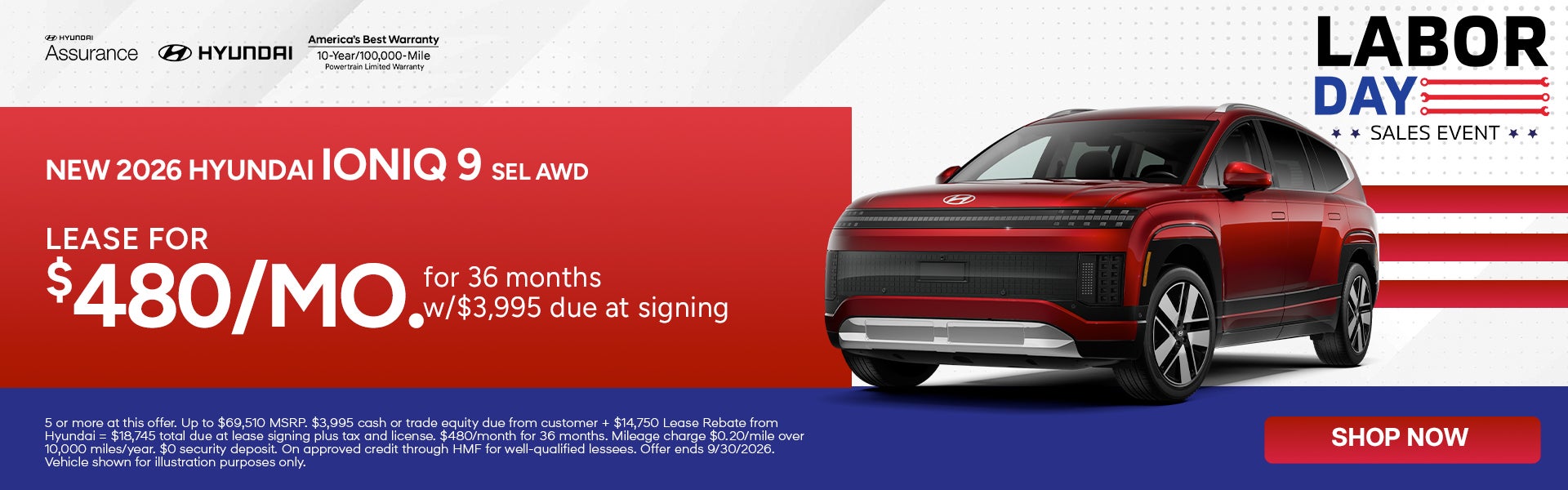 Lease for $480/month for 36 months $3,995 due at signing