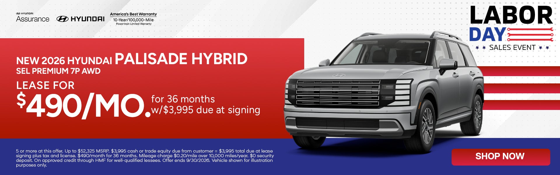 Lease for $490/month for 36 months $3,995 due at signing