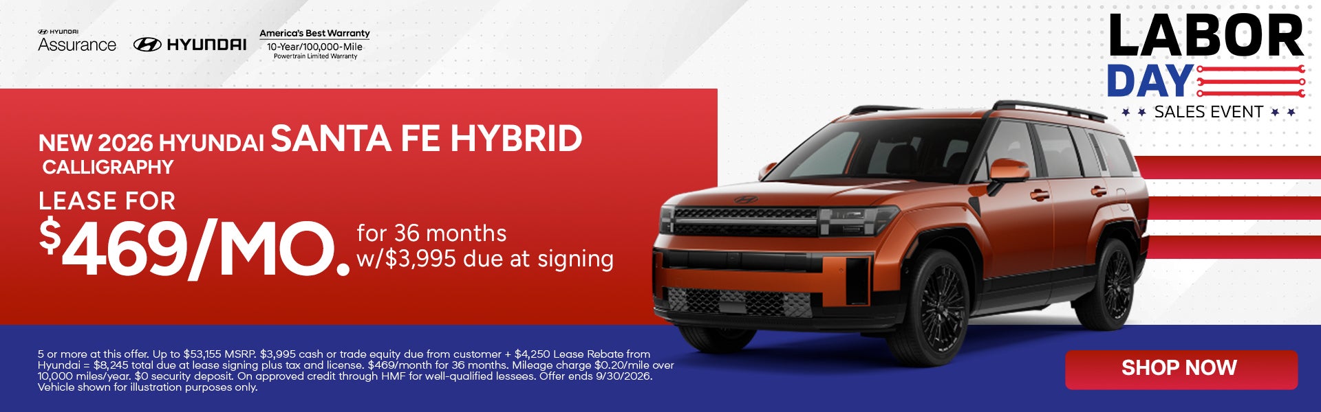 Lease for $469 per month for 36 months $3,995 due at signing